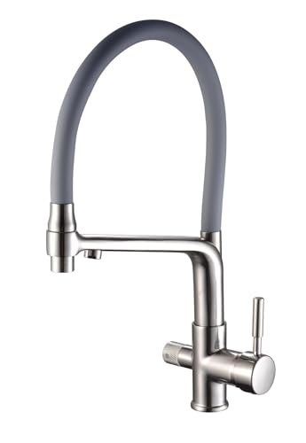 Robinet de cuisine mitigeur à douchette extractible multi-jets en laiton - 2