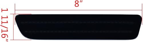 Miniatura 5 de Astra Depot 2 luces LED ahumadas de 120 luces LED LED de marcador lateral rojo para parachoques trasero compatible con Ford Mustang Base