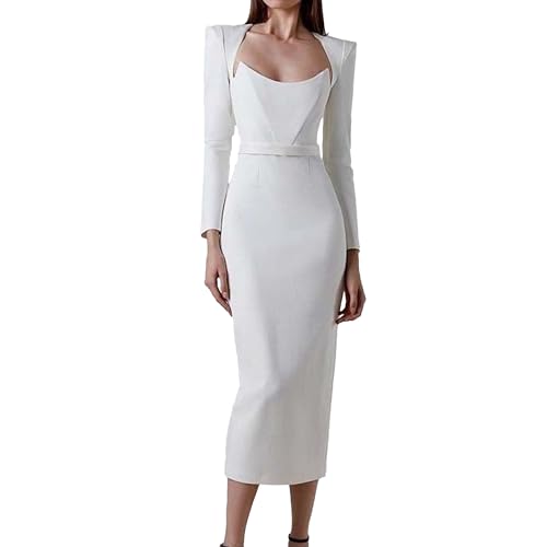 Robe col carré longue pour vos dîners et soirées habillées de saison