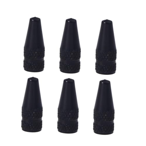 Totority 12pcs Tapas de Válvula Francesa de Aleación de Aluminio para Neumáticos de Bicicleta Antióxido Tapas para Bicicleta con Rosca Suave Sellado Protección contra Polvo para Bicicletas de Ruta y Montaña Negro miniatura 1