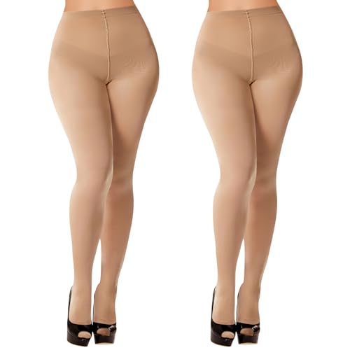 Image of Buauty 80D Black Tights for Women,Opaque Tights Soft, High Waist Soft Nylon Pantyhose