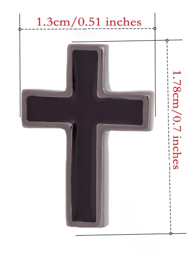 Image of Women's Cross Brooch Lapel Pin Faith Fashion Jewelry | Classic cross tie tack lapel pins. Decorative jewelry accessories for women's dresses, scarves, suits and church events