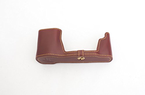 Sac housse Olympus OM-D Em10 cuir marron parfait pour la photo de voyage