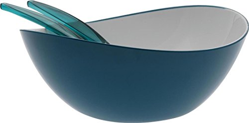 Quest Gimex Salatschale groß Grey Color Line türkis