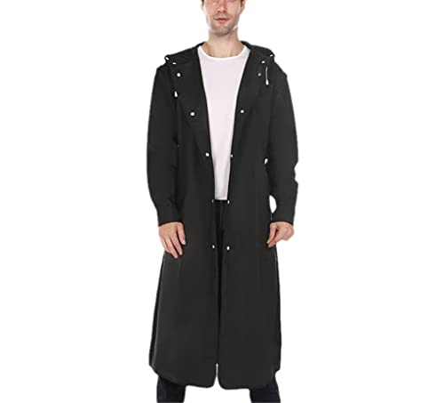 Manteau de pluie imperméable pour pêche et escalade en nylon noir