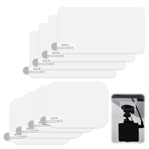 Image of PEUTIER 8pcs Car Windshield Stickers, Reusable Transparent Window Cling Simplified Windshield Applicator Decal Clear Static Cling Window Film for Car Removable and Re-Application