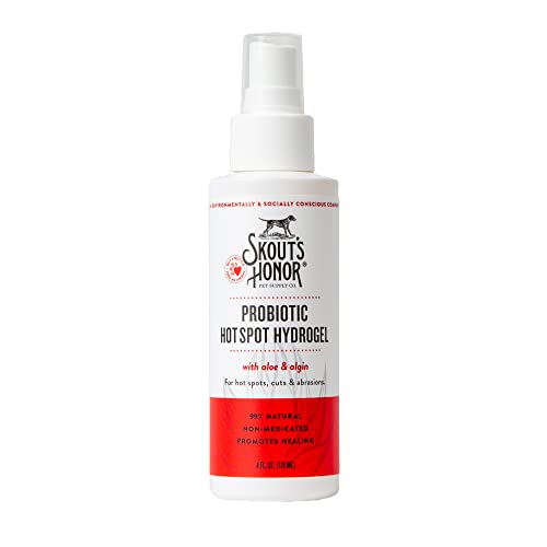 Image of SKOUT'S HONOR Probiotic Hot Spot Hydrogel for Dogs, 4 oz | Natural Topical Treatment that Soothes and Heals Wounds, Burns and Irritated Skin