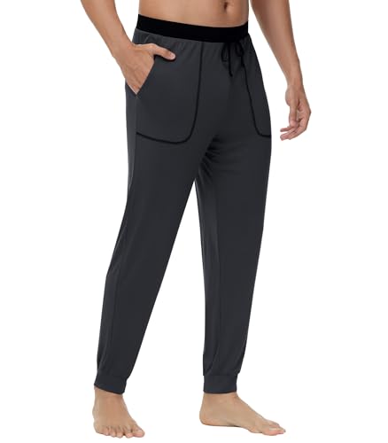 WiWi Viscose from Bamboo Mens Pajama Pants Jogger Bottoms Sleep Pant with Pockets Sweatpants S-XXL