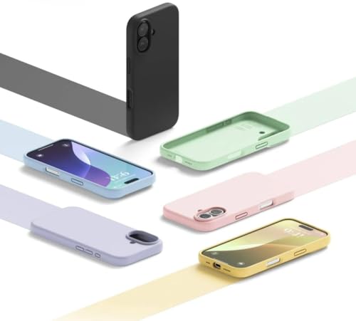 Image of Premium Liquid Silicone Case for iPhone 16 Plus - Slim Full Body Protective Back Cover with Soft Microfiber Lining, Anti-Slip Grip Scratch Resistant Phone Case (Dark Blue)