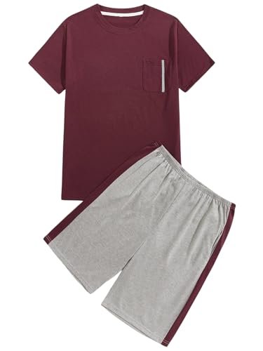 Image of Men's Pyjama Set || T-Shirt and Shorts Set for Men || Night Wear for Men || Night Suit for Men (Cord-04-07)
