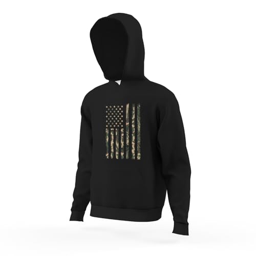 Kids Cool Camo American Flag USA Camouflage The Patriotic Boys Girls Lightweight Kangaroo Pocket Hoodies4