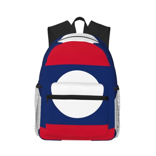 Sac à dos ergonomique pour soulager le dos avec le motif Laos noir
