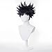 Aadesso Anime JJK Fushiguro Megumi Sukuna Short Black Cosplay Wig Synthetic Hair Hallween Christmas Party Wigs for Men