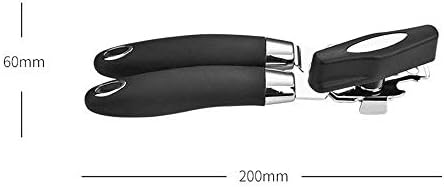 Beowanzk Can Opener, 3-in-1Manual Tin Openers That Work,Jar Openers for Arthritis Hands,Weak Hands Multifunctional Rotary Cutting Stainless Steel Black Multi Use Camping Smooth Edge Can Openers