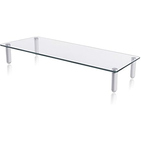 Soporte de Monitor deleyCON con Elevador de 20 Kg - Blanco Cover