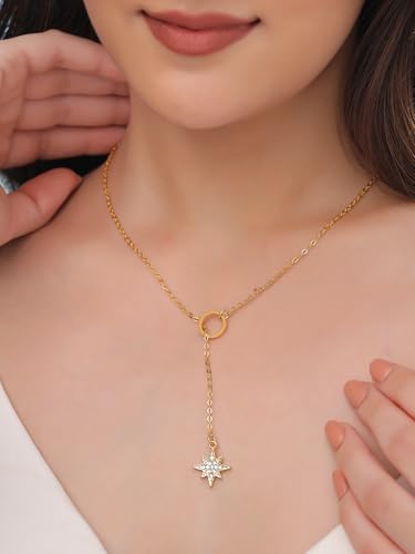 Image of Yellow Chimes Chain Necklace | Fashion Gold Plated Chain | Star Shaped Chain for Women | Glam Chains | Western Necklace for Girls Birthday