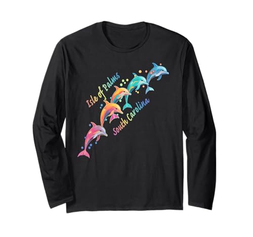 Dolphin Lover Isle of Palms SC Family Beach Vacation Long Sleeve T-Shirt