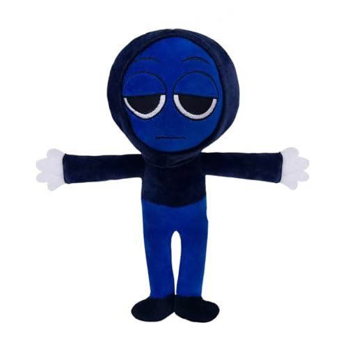 Image of Blue Standing Scarf Sprunki Plush Toys