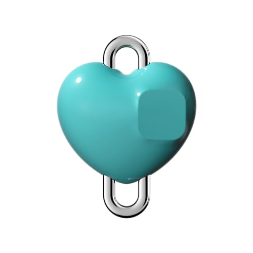 [CASETiFY] Metallic Heart Bag Charm - Mint Blue