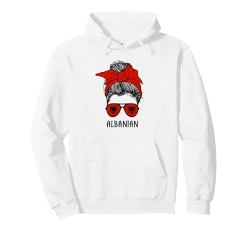 Albanian Girl Albanian Heritage Albania Flag �p�[�J�[