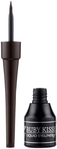 Ruby Kisses Classic Liquid Eyeliner, Smudgeproof Long Lasting Eye Makeup with Felt-Tip Applicator (1 PACK, Chocolate)