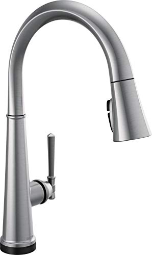 Delta Faucet Emmeline Touch Kitchen Faucet Brushed Nickel, Kitchen Faucets with Pull Down Sprayer, Kitchen Sink Faucet, Delta Touch2O Technology, Lumicoat Arctic Stainless 9182T-AR-PR-DST