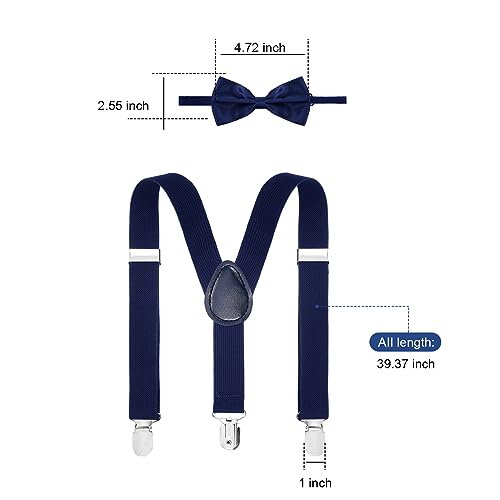 Image of Haysandy 6 Set Men Suspender and Bow Tie Set Bulk Pack Y Back Y Shape Adjustable Elastic Suspender for Adult Women