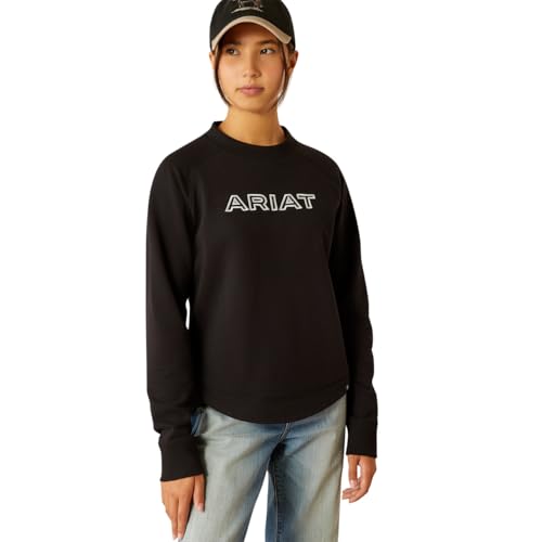Ariat Benicia Team Sweatshirt für Jungen, Schwarz, M