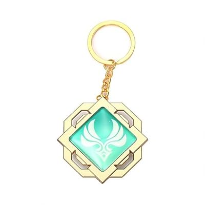 Genshin - Llavero luminoso de juguete de impacto Liyue Vision Anemo, llavero dorado con figura de juego, llavero con colgante de personaje Genshin, accesorios de cosplay, ojo de Dios, amarillo, M | Ya disponible en tu tienda friki favorita! En mundofriki.es!