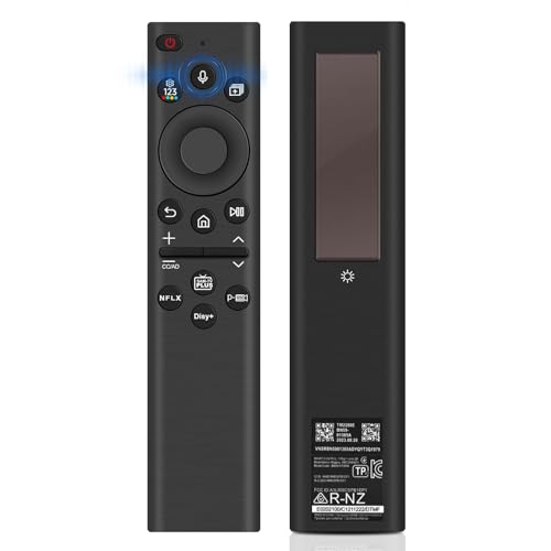BN59-01385A Solar Voice Remote Replacement for Samsung Frame Smart TV Bluetooth Rechargeable with Solar Charging Compatible with Samsung 2018-2025 Neo LED 4K Ultra HD TVs 4 Shortcut Buttons (black)
