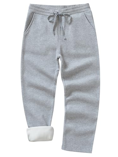Weintee Women's Petite Fleece Sweatpants Warm Pants for Winter