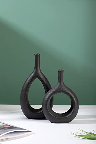 Galouro Black Décor-Black Vases Home Décor, Table Decorations For Dining Room, Modern Black Home Décor, Centerpiece Table Decorations, Black Living Room Décor, Decoraciones Para Salas De Casa #TOP1