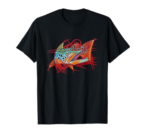 Cubist Brown Trout Fishing T-Shirt Derek DeYoung T-Shirt