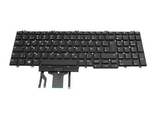 Dell NMTGD Original Tastatur DE (deutsch) schwarz/schwarz mit Backlight und Mouse-Stick für Precision 15 (7530), (7540), 17 (7730), (7740)