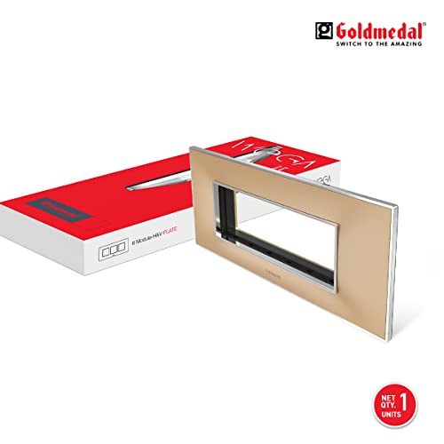 Image of Goldmedal Wega 6 Module Cover Plate, Gold