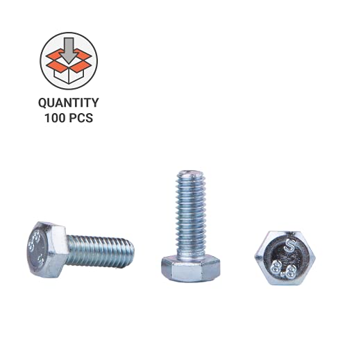 100 Stück DIN 933 Stahl Sechskantschrauben M6x16mm 8.8 Grade Sechskantschrauben Vollgewinde Sechskantschrauben Gewindeschrauben Gewindeschrauben Gewindeschrauben (100, M6x16mm)