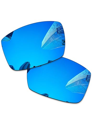 Image of 4 Pairs Ploarized Replacement Lenses for Oakley Crankshaft OO9239 60mm Sunglasses - Black + Silver Titanium + Ice Blue + Fire Red