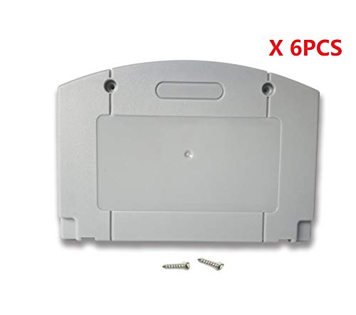 WiCareYo 6pcs/set Gray Housing Case Cartridge Card Shell Cover with screws For N64