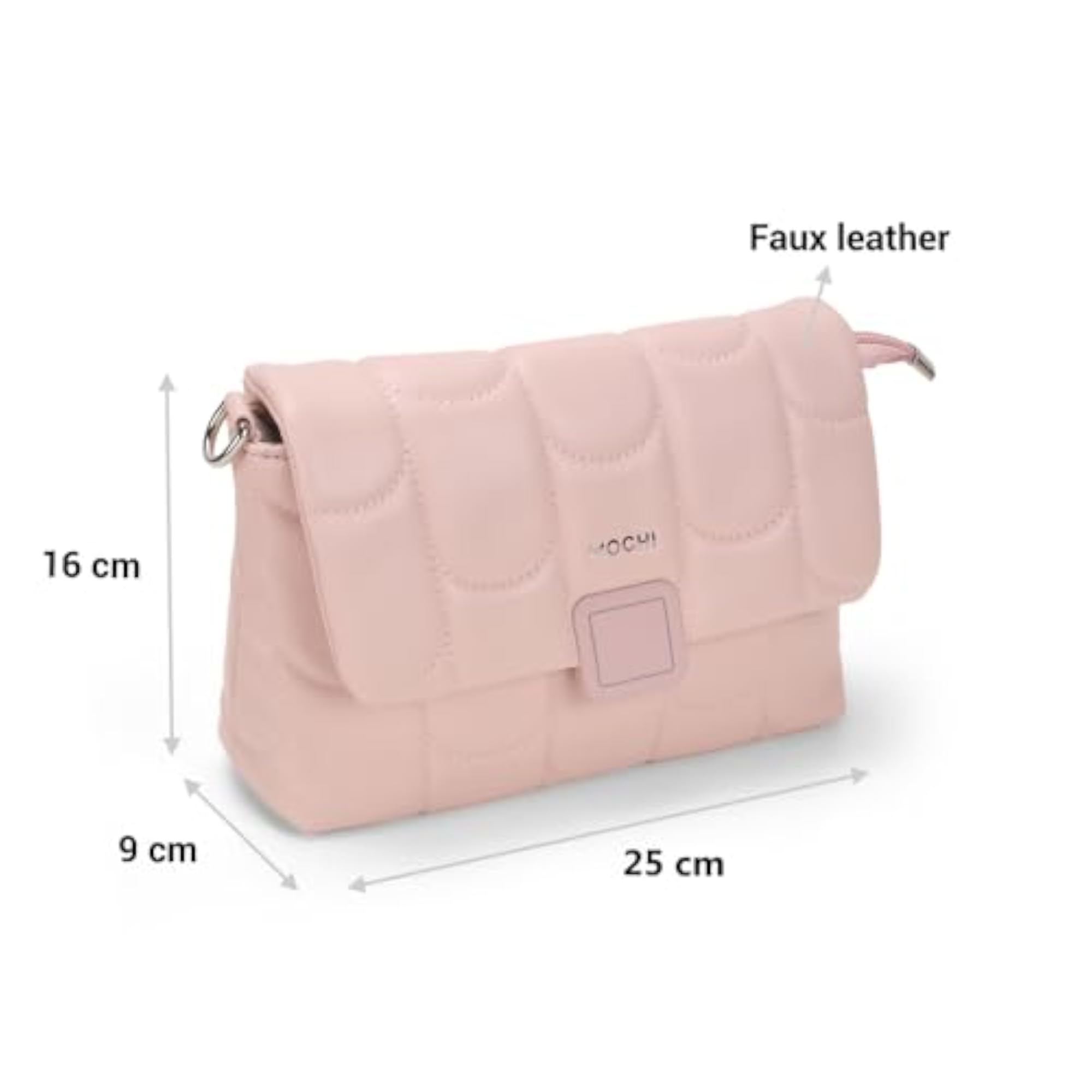 Women's Casual PU Soft Body Zipper Closure Sling Bag