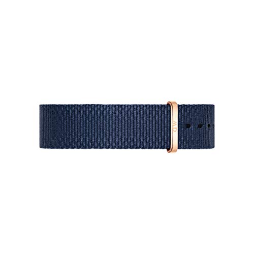Daniel Wellington Unisex Adult Textile Watch Strap DW00200213, Rose Gold, 18mm