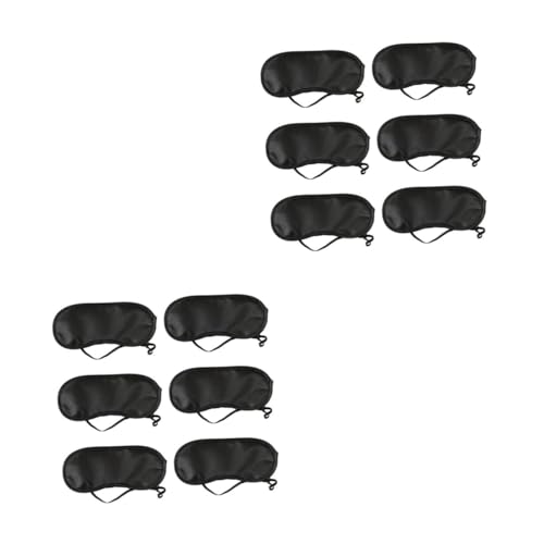 Healvian 1 Juego En El Eye Patches Eye Mask Blinder Sleeping Mask Ojeras Máscaras Durmiendo Oscuro Viajar Con Los Ojos Vendados Para Dormir Black 20 Piezas
