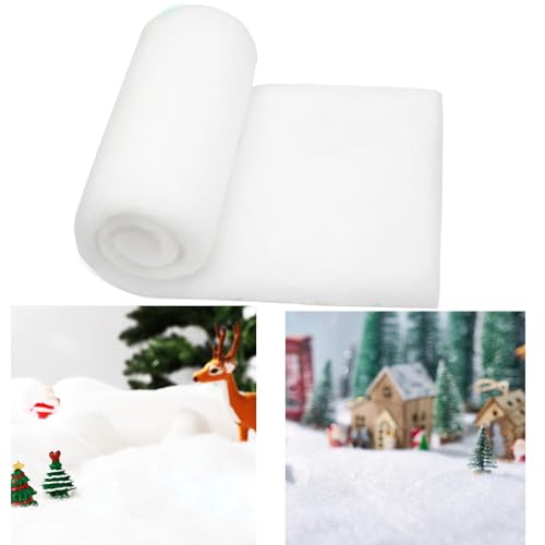 Neve artificial, 240 * 80 cm neve artificial decoração, esponjosa, macia e branca decoração de Natal, flocos de neve decoração árvore, decoração de neve artificial sala