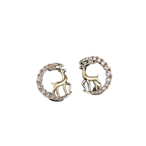 Boucles d'oreilles antler en strass pour filles et bijoux pour femmes