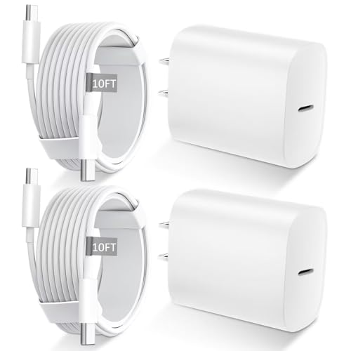 iPhone 15/15 Pro Max Charger Fast Charging,20W USB C Fast Charger Block iPhone 15 Charger Cord 10FT Long USB C to C Charging Cable for iPhone 15 Pro Max/15 Pro/15/15 Plus,iPad Pro 12.9