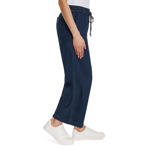 Gloria Vanderbilt Women's Soft Drape Drawstring Pull on Wide Leg Crop Standard2