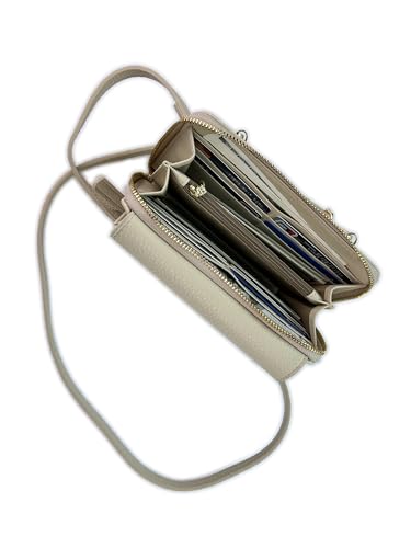 Women's Wallet Credit cards and mobile phones storing clutch zipper Shoulder strap(DL-White)4