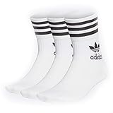 mid cut sneaker Elasticized Socks adidas MID Cut CRW SCK Socks, White/Black, S