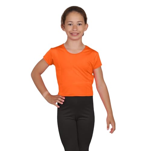 T-shirt court uni en microfibre premium pour filles janisramone