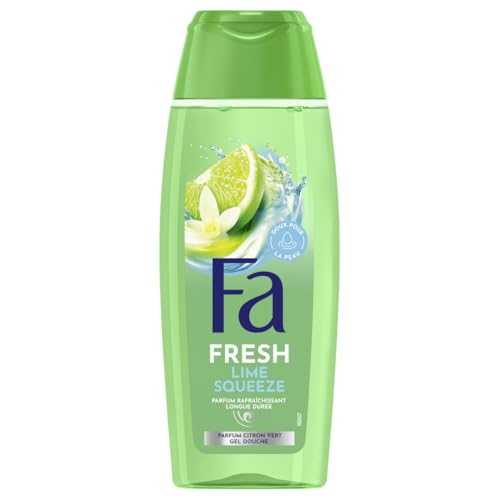 Fa - Fresh - Gel Douche Corps Rafraichissant - Lime Squeeze - Parfum rafraichissant - Doux pour le peau - Parfum Citron Vert et Neroli - Formule Végane - Bouteille de 250 ml