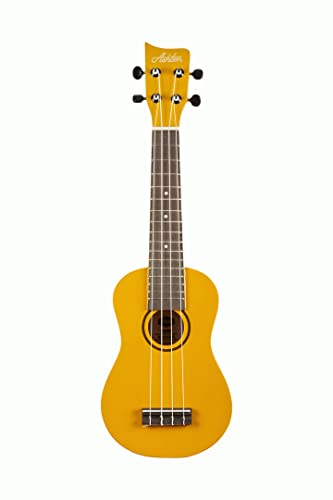 Ashton UKE110YL Ukulélé soprano avec sac (Jaune) - Les Beatles, Paul McCartney, John Lennon, RIngo Starr, George Harrison Ashton UKE110YL Ukulélé soprano avec sac (Jaune)